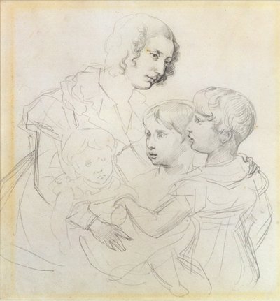 Una madre e i suoi figli da Theodore Gericault